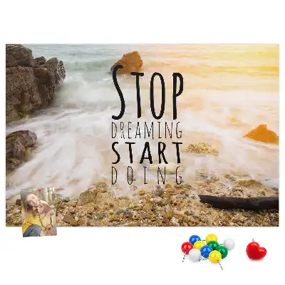 Tablă de plută cu mesaj motivațional