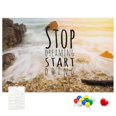 Tablă de plută cu mesaj motivațional