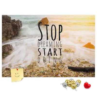 Tablă de plută cu mesaj motivațional