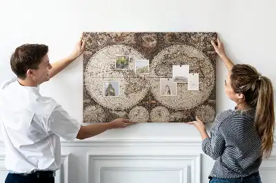 Tablă din plută Atlas cu design rustic