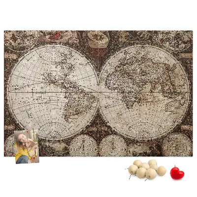 Tablă din plută Atlas cu design rustic