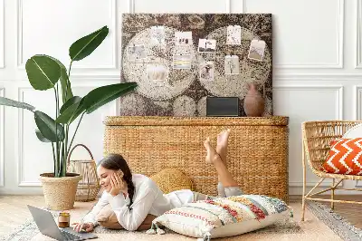 Tablă din plută Atlas cu design rustic