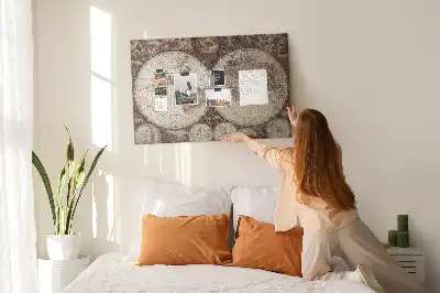 Tablă din plută Atlas cu design rustic