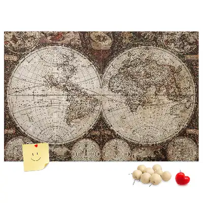 Tablă din plută Atlas cu design rustic
