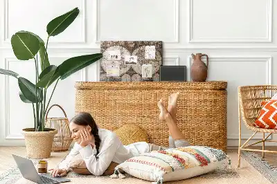 Tablă din plută Atlas cu design rustic