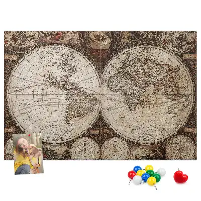 Tablă din plută Atlas cu design rustic
