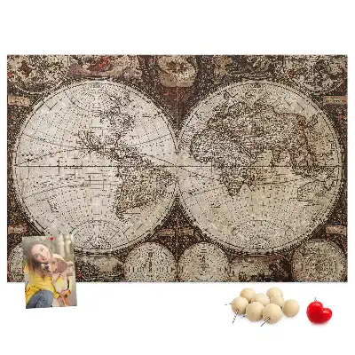Tablă din plută Atlas cu design rustic
