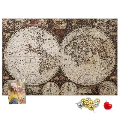 Tablă din plută Atlas cu design rustic