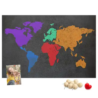 Panou din plută Harta lumii