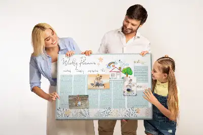 Tablă din plută pentru planificarea săptămânală