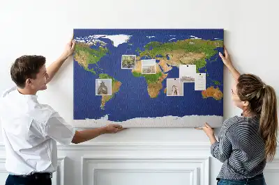 Hartă a lumii din plută de dimensiuni mari