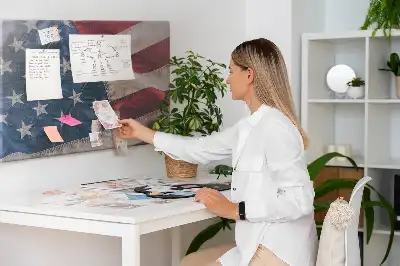 Tablă de plută cu design steag american