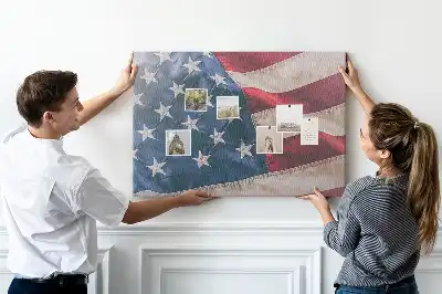 Tablă de plută cu design steag american