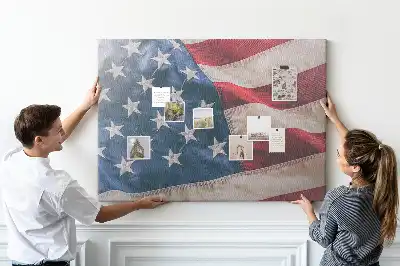 Tablă de plută cu design steag american