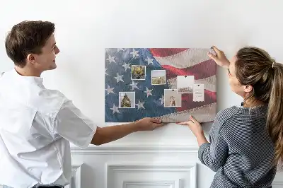 Tablă de plută cu design steag american