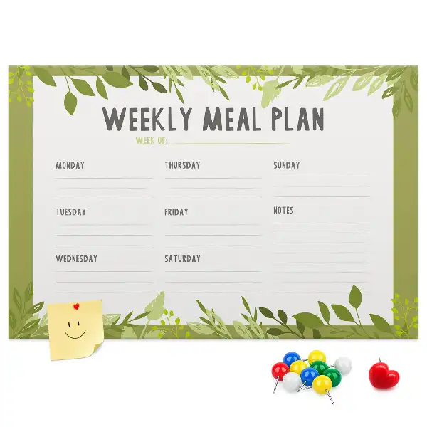 Panou de plută pentru programul săptămânal de mese