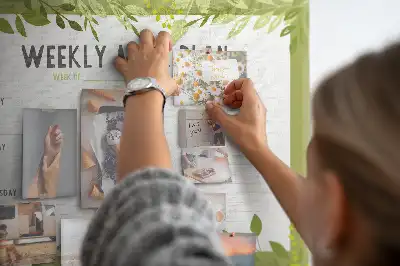 Panou de plută pentru programul săptămânal de mese