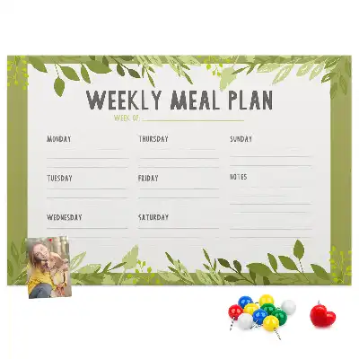 Panou de plută pentru programul săptămânal de mese