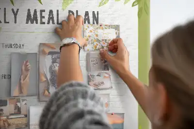 Panou de plută pentru programul săptămânal de mese