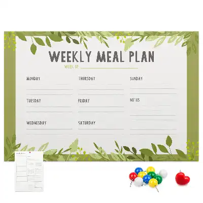Panou de plută pentru programul săptămânal de mese