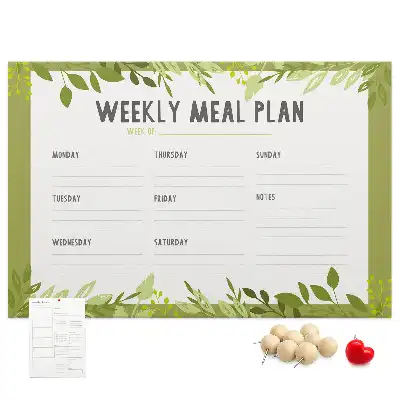 Panou de plută pentru programul săptămânal de mese