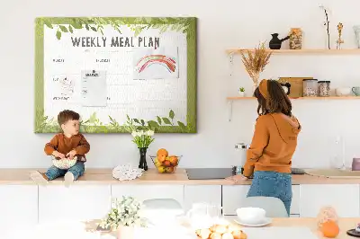 Panou de plută pentru programul săptămânal de mese