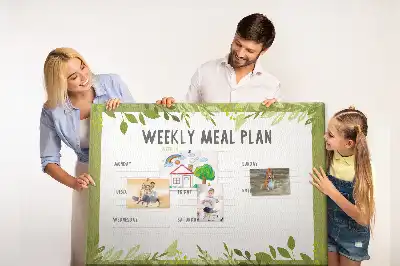Panou de plută pentru programul săptămânal de mese