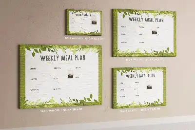 Panou de plută pentru programul săptămânal de mese
