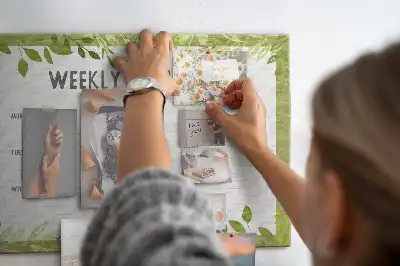 Panou de plută pentru programul săptămânal de mese