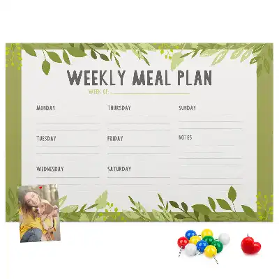 Panou de plută pentru programul săptămânal de mese