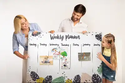 Panou din plută planificator săptămânal Tropical