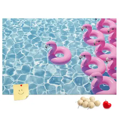 Panou din plută cu model păpădii și flamingo