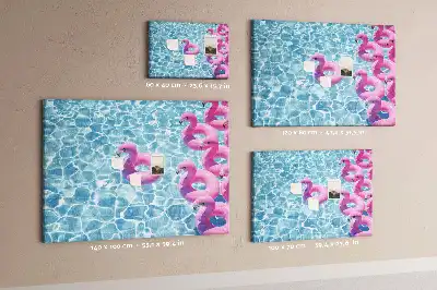 Panou din plută cu model păpădii și flamingo