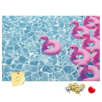 Panou din plută cu model păpădii și flamingo