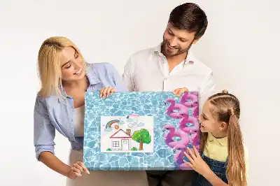 Panou din plută cu model păpădii și flamingo