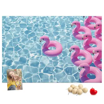 Panou din plută cu model păpădii și flamingo