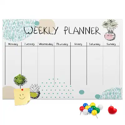 Tabla de pluta Organizator săptămânal cactuși