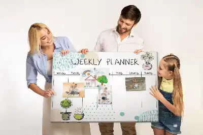 Organizator săptămânal din plută cu imprimeu cactuși
