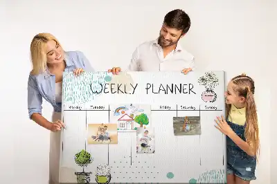 Organizator săptămânal din plută cu imprimeu cactuși