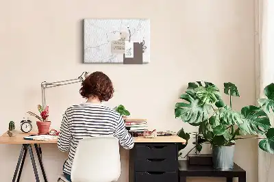 Panou din plută cu design decorativ de marmură