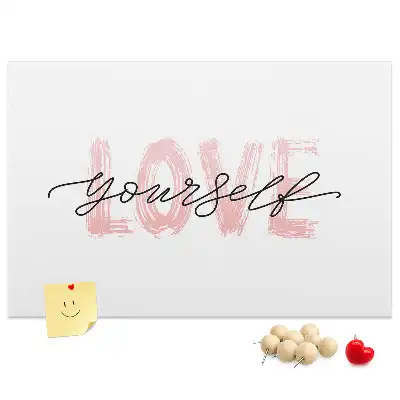 Panou din plută cu mesaj motivațional Iubește-te pe tine