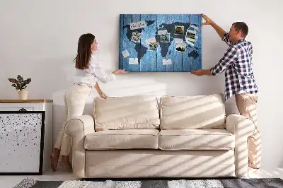 Hartă a globului din plută cu design rustic