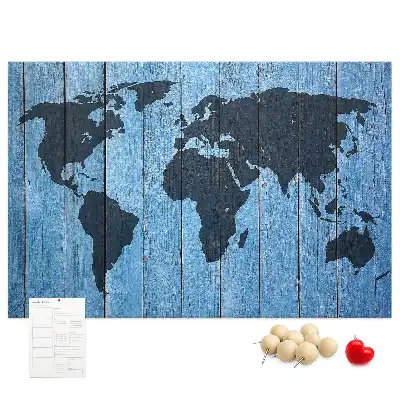 Hartă a globului din plută cu design rustic