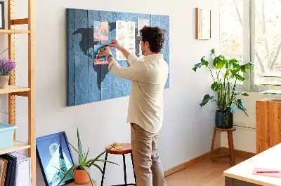 Hartă a globului din plută cu design rustic