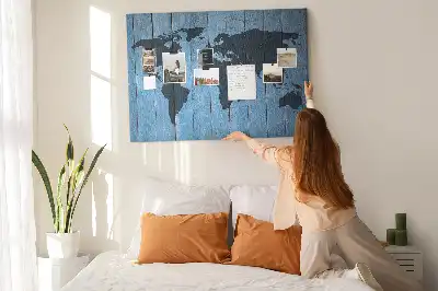 Hartă a globului din plută cu design rustic