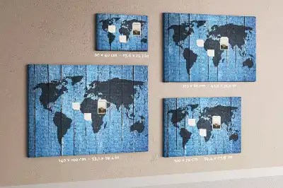 Hartă a globului din plută cu design rustic