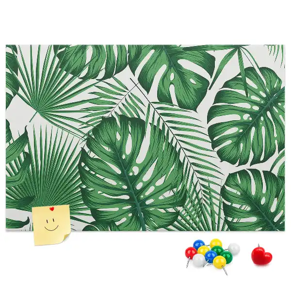 Panou din plută cu model frunze de monstera