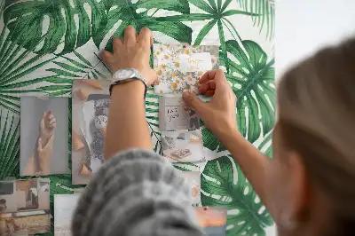 Panou din plută cu model frunze de monstera