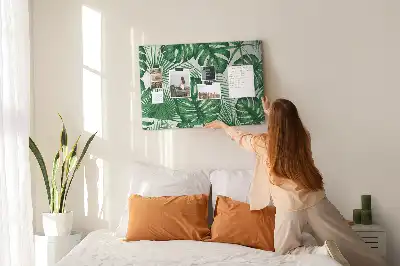 Panou din plută cu model frunze de monstera