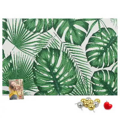 Panou din plută cu model frunze de monstera